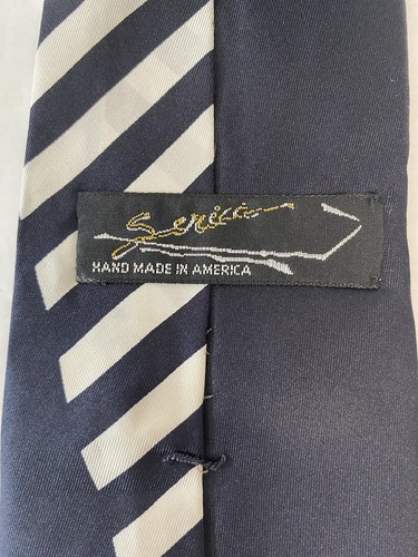 Serica Men Necktie Hand Made In America NWT 100% Silk Striped Multicolor - Picture 4 of 5