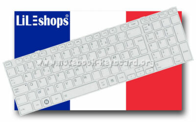 Clavier AZERTY Français Blanc Neuf Pour Toshiba Satellite C75-A-119 / C75-A-13Q