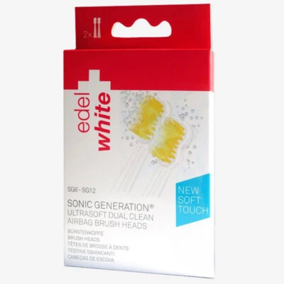 edel+white Dual Clean Ultrasoft 2er Bürstenköpfe Sonic Schallzahnbürste SG8-SG12