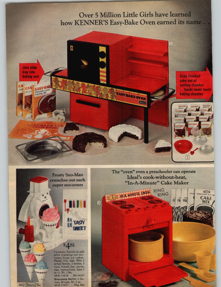 1972 PAPER AD 2 Pg Kenner Easy-Bake Oven Ideal Cake Maker Frosty