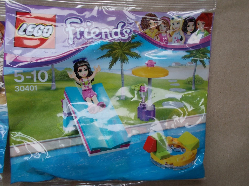 LEGO 30108 30401 2 NUEVOS AMIGOS JUEGOS DE VERANO EMMA'S ESPUMA PISCINA TOBOGÁN Y MIA'S PICNIC Foto 3 de 4