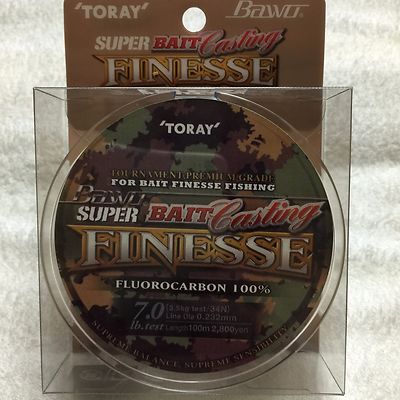 TORAY Bawo Super Bait Casting Finesse Fluorocarbon Line 100m Size variation