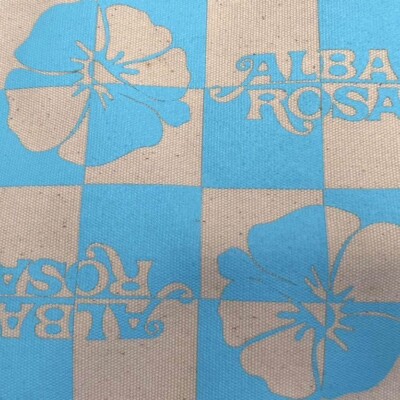 花 ALBAROSA ALBA ROSA Blue Hibiscus Tote Bag Japan Floral Logo Rare Unused