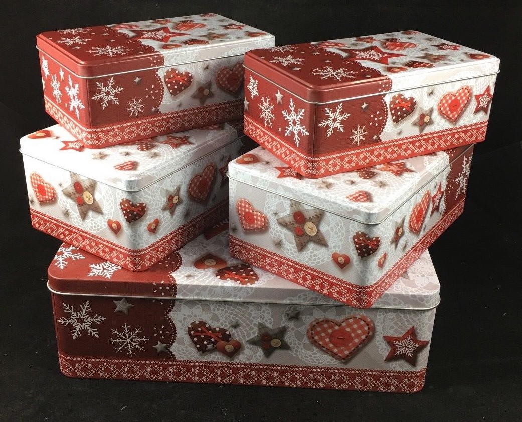 Weihnachtsdose Mit Fenster - Stylische Metalldose Für Kekse & Geschenke