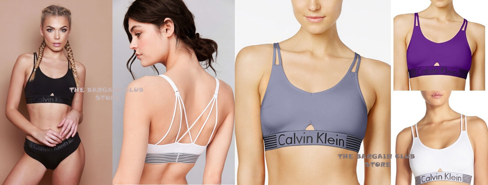 Calvin Klein Iron Strength Logo Bralette White Medium 36 for sale 