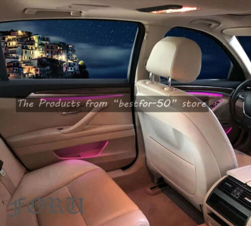 Luz ambiental de 12 colores para puerta interior BMW 7 serie 5 F10 F11 F18 F02 2012-17 Foto 4 de 4