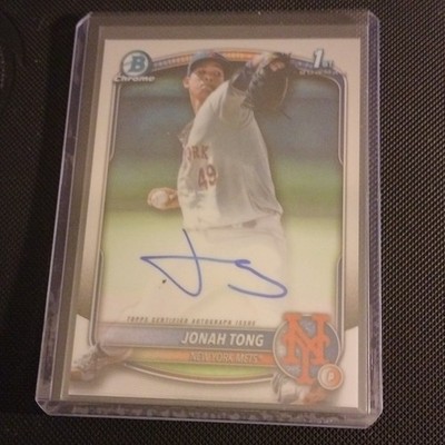 Topps 2025 Bowman Chrome 1st Bowman Jonah Tong Auto New York Mets