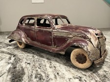 1930s Kingsbury Chrysler Airflow Sedan Original Pressed Steel Wind Up