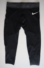 Nike Pro AT3201-010 Men's Sz M Black Dri-FIT 3/4 Length Compression Tights