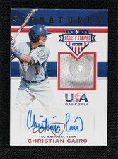 2017 Panini USA Baseball Stars & Stripes Buttons 7/8 Christian Cairo Auto 0i76