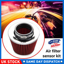 Universal Car Auto 76mm 3" Cold Air Intake Filter Cone High Flow Racing Red