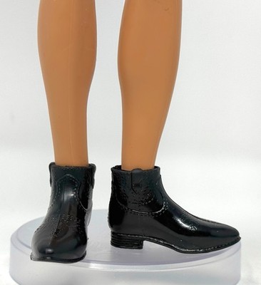 Barbie Ken Fashion Doll Outfit Shoes Western Cowboy Black Dress Ankle Boots