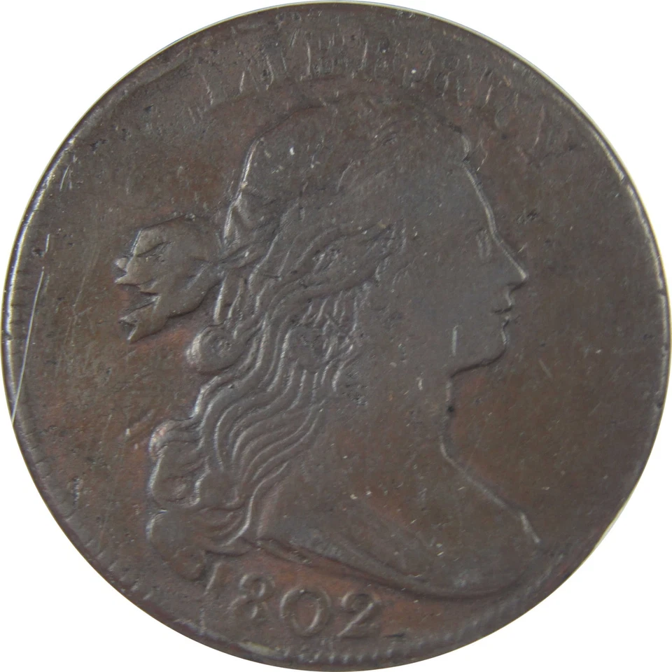 1802 Draped Bust Large Cent VF 20 Details ANACS SKU:CPC1193 - Image 3 of 4