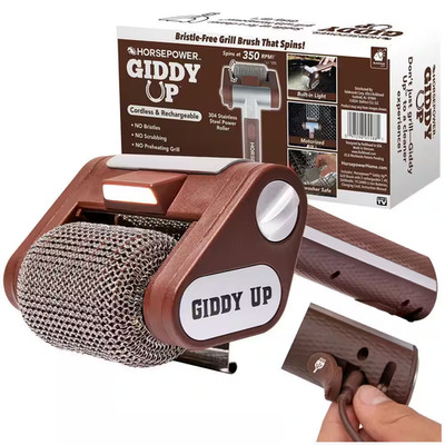 Giddy up Grill Cleaner As-Seen-On-Tv-Cordless, Rechargeable BBQ Tool with 350 RP