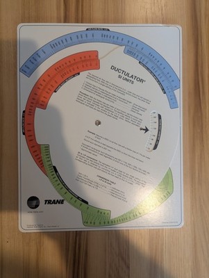 Trane TD1 Ductulator with Sleeve, Duct Sizing Calculator