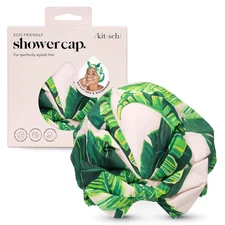 Luxury Shower Caps for Women Reusable Waterproof - Large Shower Cap for Women an
