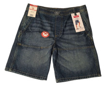 Wrangler Size XXL 18 Waist 32" Boys Blue Elastic Waist Relaxed Skater Shorts