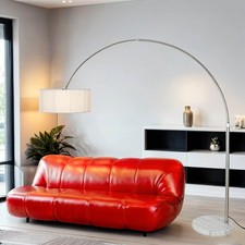 Standlampe 200cm Retro beweglich ausziehbar Bogenleuchte mit Marmor Sockel