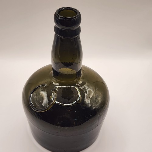 Antike "schwarze" Glashammerflasche, vermutlich für Whisky oder andere Liköre in - Bild 3 von 12