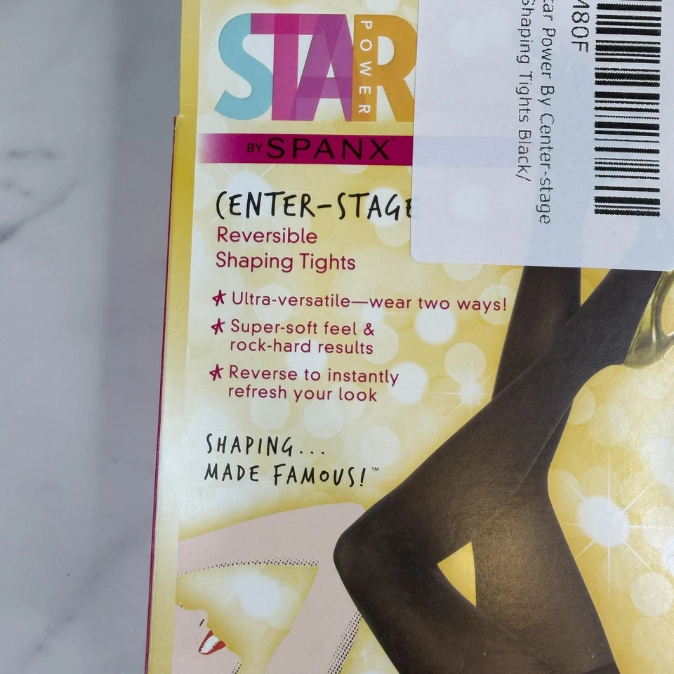 Spanx Star Power Center-Stage Leggings Small Black Java Reversible Shaping - Image 3 of 4