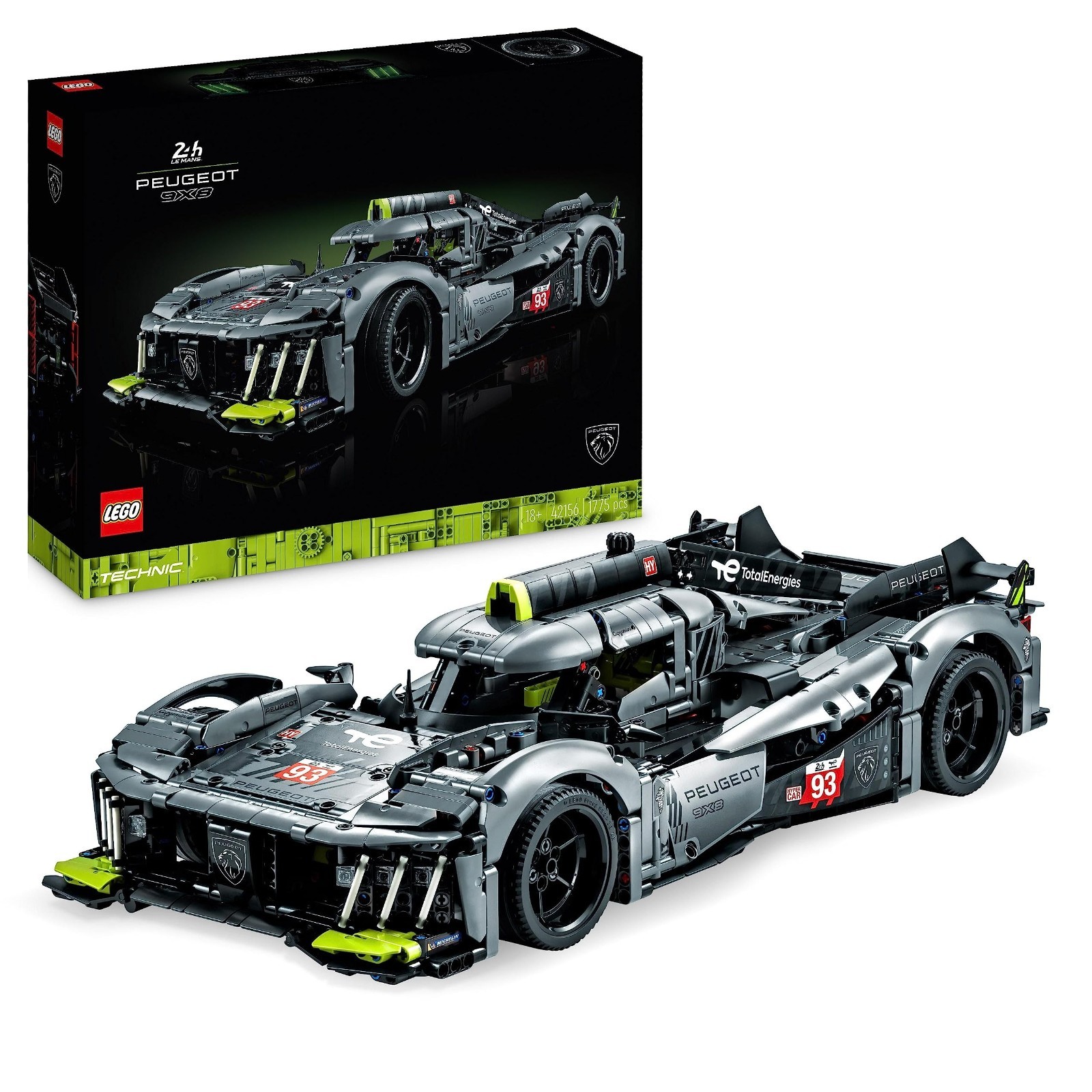 Lego Technic Set #42156 Peugeot 9X8 24H Le Mans Hybrid Hypercar Mint Condition