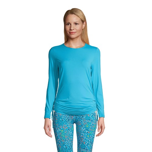 New Lands' End Women's Adjustable Swim Tunic Rash Guard 523855 - Picture 3 of 6