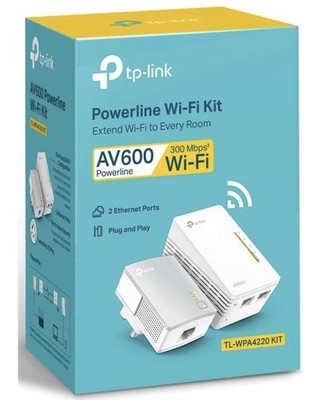 TP-Link TL-WPA4220 KIT AV600 Powerline Adapter Wifi Extender Kit - NEU & VERSIEGELT