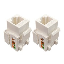 Keystone Jack Wall Plate with RJ45 Keystone Coupler insert Cat6 Module