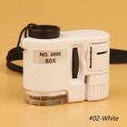 1pc Portable 60X Mini Microscope Loupe LED Magnifier for Jewelry & Currency