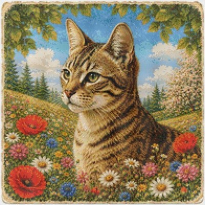 Sam Sawet Kätzchen Katze im Sommer gezählt Kreuzstich