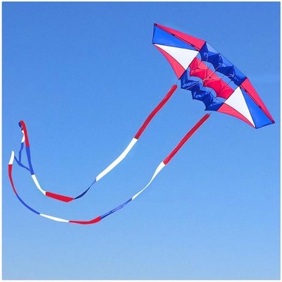 98'' Rainbow Box Kite for Adults with Multi-Color Tails