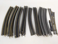 Vintage Ho Train Track 33 Pc Brass Nickel R 18 Made In Italy Austria Mixed Lot 