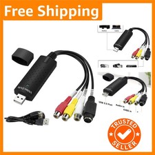 VHS to Digital Converter - Lightweight USB 2.0 Capture Card for Windows  Mac