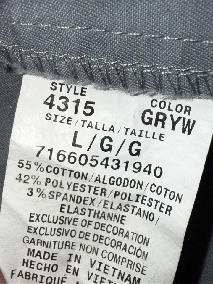 Cherokee Workwear Women Core Stretch Zip Front Warm-Up Jacket 4315 Grey Sz L - Image 3 of 4