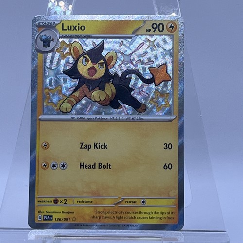 Pokemon Luxio Shiny Rare 136/091 Paldean Fates EN Near Mint