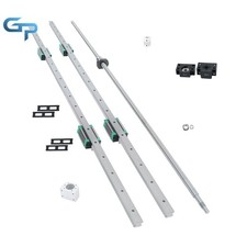 2x HGR20 Rails + SFU1605 Screw w/BF12 BK12 Complete Linear Motion Kit