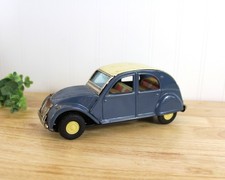VTG CITROEN 2CV CAR Tin Friction Toy DAIYA JAPAN 8 Inch Model Blue