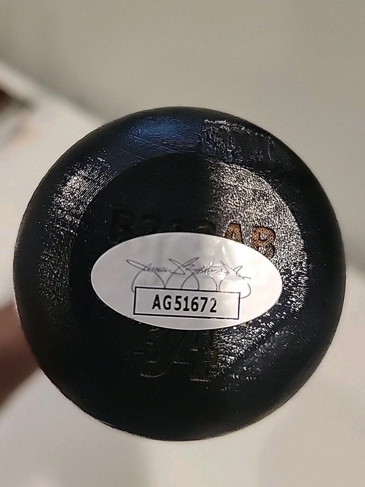 Bate de béisbol negro firmado por Derrek Lee Rawlings Chicago Cubs Jsa (sin tarjeta) Foto 3 de 3