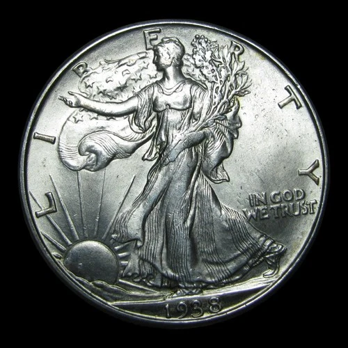 1938-D Walking Liberty Half Dollar Silver ----  Gem BU Stunning Coin --- #PP566