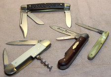 '20's-'40's~KUTMASTER STOCKMAN~MAJESTIC EASY OPENER~PAL PEN~HAGG CIGAR~4 KNIVES~