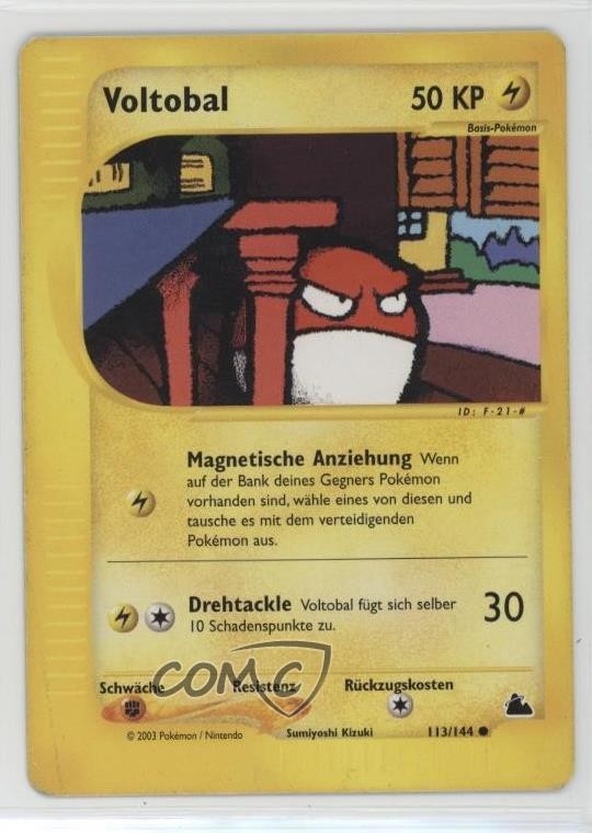 Voltorb German Pokemon e-Card Series Skyridge #113 2003
