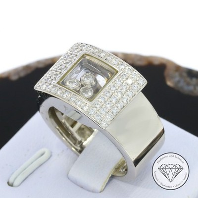 Wert 14.280,- Original Chopard Happy Diamonds Curves Brillant Ring 750 Gold xxyy