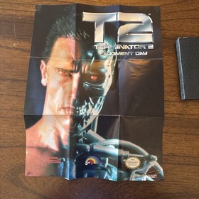 Cartucho de juego Terminator 2 T2 Judgement Day Nintendo NES en caja original con p&oacute;ster manual