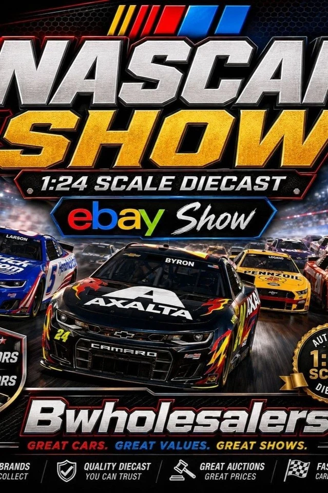 🏁 NASCAR 1:24 - 1:18 Scale  Diecast eBay Show – Bwholesalers 🏁