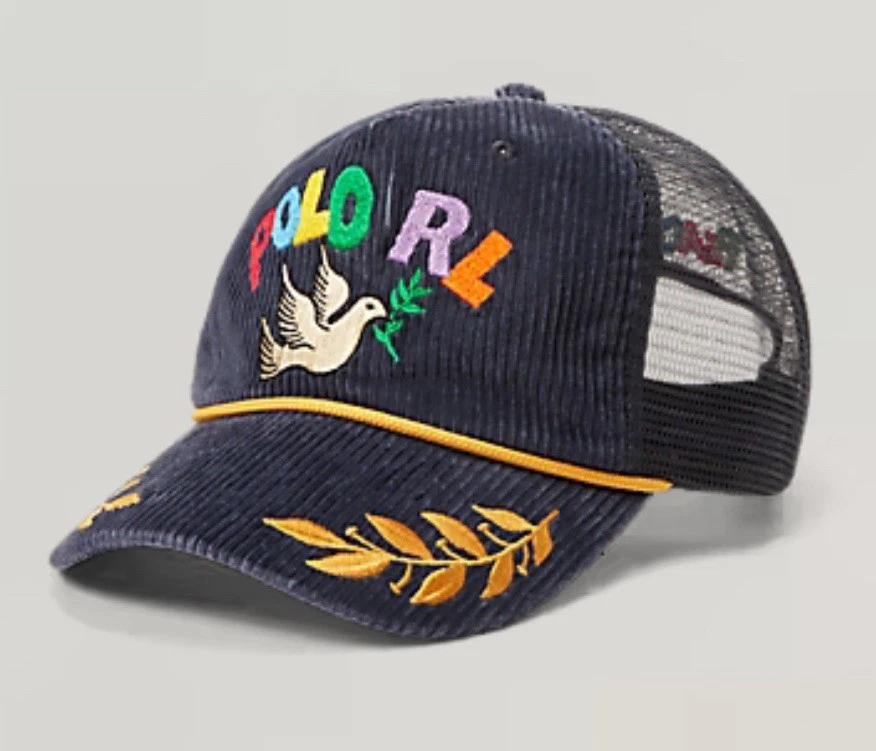 Polo Ralph Lauren Embroidered Corduroy Peace Love Trucker Hat Cap NWT One Size
Opens in a new window