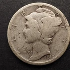 1917  **S** MERCURY HEAD SILVER DIME ***NICE COIN*** - FREE SHIPPING! C0181