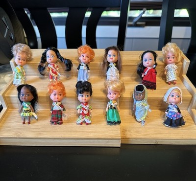 Vintage Liddle Kiddle Miss World Beauty Pageant Mini Clone Dolls Lot Of 12