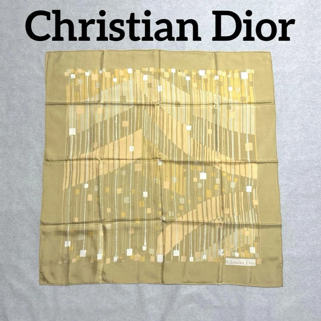 Foulard Christian Dior logo 78x78 cm unisexe rare accessoire de mode