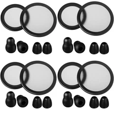BBTO 24 Packs Stethoscope Spare Parts Kit, Black Stethoscope Replacement Part...