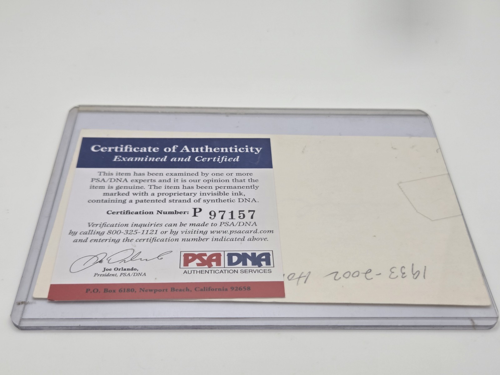 Johnny Unitas Signed Original Index Card PSA/DNA Authenticated view 4